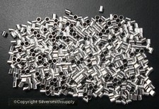 Crimp Beads LRG Silver plt 2.5x2.5mm 500 tube crimp beads attach clasps FPS162C