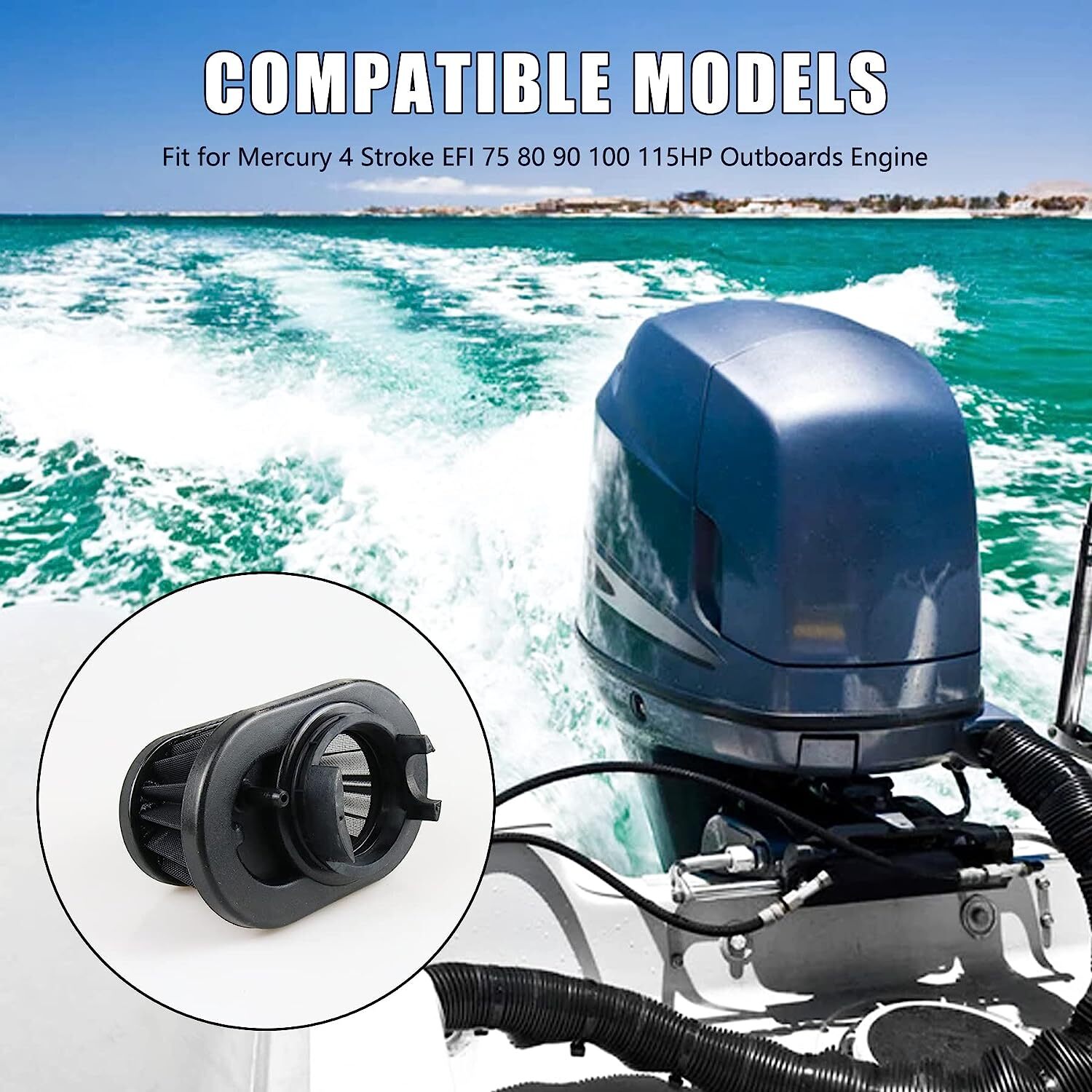 Air Filter For Mercury 75/80/90/100/115HP EFI 4 Stroke Outboards