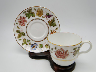 Royal Worcester Virginia Cup and Saucer Sets Z2307 hand painted