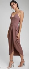 NWT Lulus Womens Mauve Reinette Spaghetti Strap Midi Dress Medium New SOLD OUT