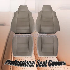 For 2002-2007 Ford F250 F350 Lariat XLT Driver Passenger Leather Seat Cover TAN