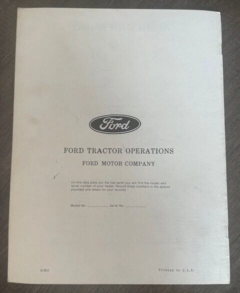 Calentador de espacio portátil Ford CTN 40 y CTN 55 manual de operador SE3913 Foto 2 de 2