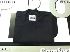 6 NEW PROCLUB HEAVY WEIGHT T-SHIRT BLACK PLAIN PRO CLUB BLANK S-7XL 6PC