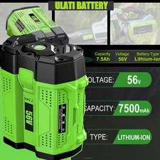 New 56V 5.0Ah Lithium Battery for EGO 56V 7.5Ah BA1400T BA1400 BA2240 BA1120 US