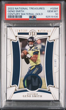 2022 Panini National Treasures Century Materials Gold /49 Geno Smith PSA 10