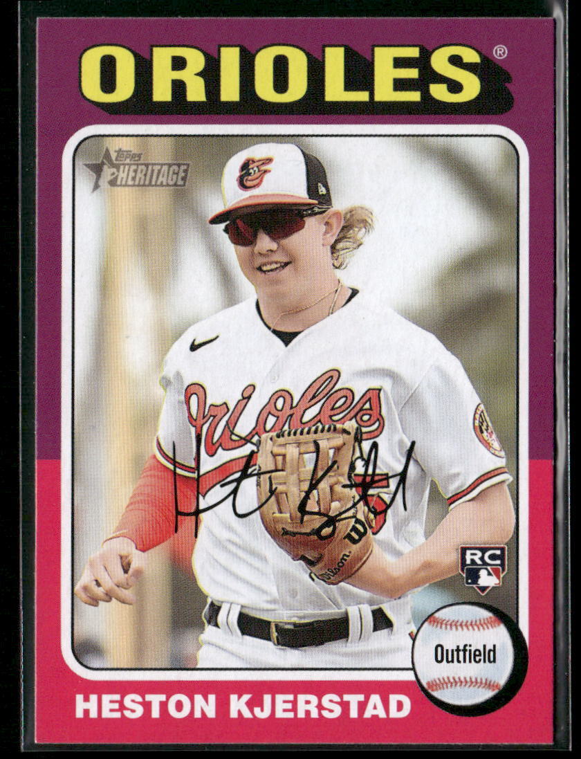2024 Topps Heritage #327 Heston Kjerstad Baltimore Orioles RC