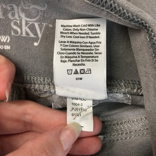 Terra Sky Ankle Skinny Pants Womens 2X Plus (actual 44x28) Gray Cotton Blend NEW - Picture 19 of 21