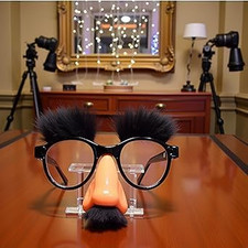 Funny Disguise Glasses with Big Nose, Eyebrows, Mustache for Halloween, Costu...