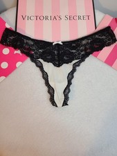 VTG VS Dream Angels Silky Nylon  Lace Classic Cut Thong Panty Size Lg