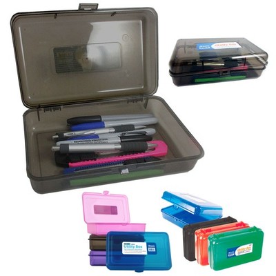 School Pencil Box Case Kids Office Supplies Pen Art Craft Organizer Plastic New