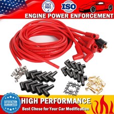 8mm Ignition Spark Plug Wires Set Hei Universal Cut To Length 90 Degree Boots