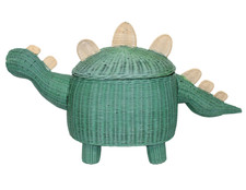 DINOSAUR HANDMADE RATTAN DRAGON Kids Room Jurassic Park Nest Basket Wicker Bin