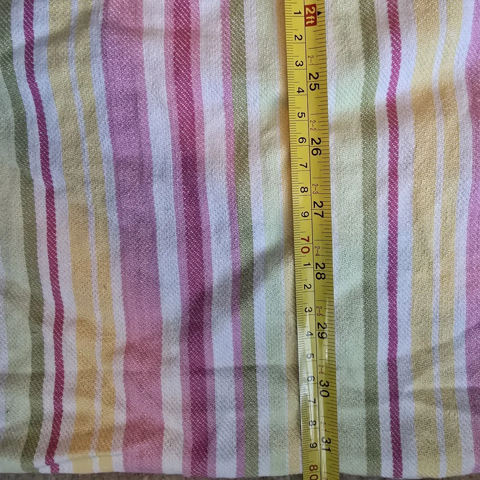 POTTERY BARN KIDS Rosa Verde Amarillo Rayas Cesta Forro Bolsa de Lavandería 30”H X 26”W Foto 4 de 4