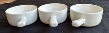 Vintage Aluminite Frugier Limoges France Porcelain White Porringer  (set of 3)
