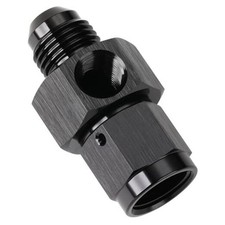 Male to Female Fuel Pressure Gauge Take Off Fitting Adapter with 1/8 6AN Black