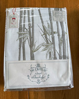 The Chateau Oriental Garden Bamboo Pencil Pleat Lined Curtains 66x54 in - PAIR