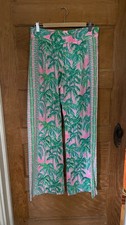 Lilly Pulitzer Bal Harbour Palazzo Pink Blossom Suite Views Pants M Palm Tree
