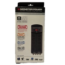 Monster Core Power EXP 800 Surge Protector 8 Outlets 1440J Protection - NEW 