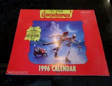 R. L. Stine Goosebumps Calendar w/ 75 Stickers  Pull Out 3D Pictures 1996