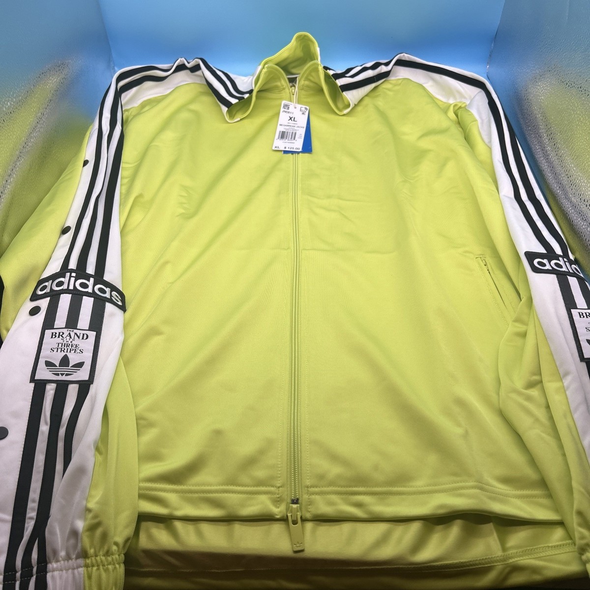 Adidas Originals Adilenium Megabreak Track Jacket Mens XL Yellow