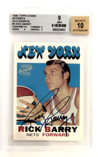 1996 Topps NBA Stars Reprint Rick Barry 1971 Reprint #5 BGS 9 Mt Auto 10 GemMint