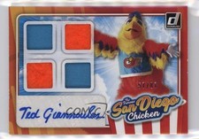2021 Donruss The Famous Material Signatures 57/87 San Diego Chicken Auto 5m1