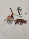 Vtg Embroidered Mexican Theme, Tableloth & 4 Napkins — photo 3