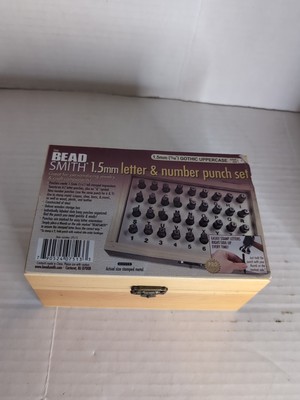 Bead Smith 1.5mm Letter & Number Punch Set 36 Piece Gothic Uppercase + 3 Others