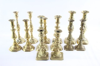 Vintage Brass Candlestick Holders Pairs Of Various Styles & Size 5520g