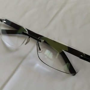 Tag Heuer th8109 56-17-140 Rimless Eyeglass Frame Black