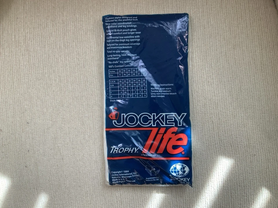 Calzoncillo JOCKEY Life Trophy Lo Rise 36 Hecho en EE. UU. 1984 Foto 2 de 2