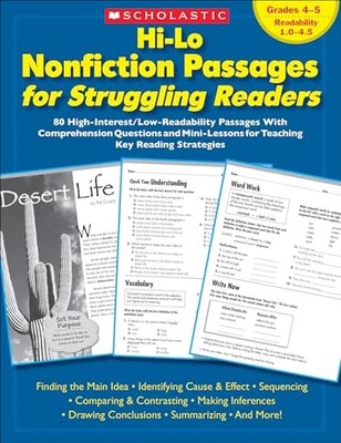 Hi-Lo Nonfiction Passages for Struggling Readers: Grades 4 5: 80 High-Inte...