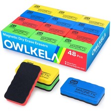 48Pcs White Board Erasers, Magnetic Dry Erase Eraser Ideal for School, Office...