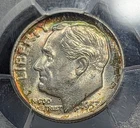 1953-D Roosevelt Dime PCGS MS/66 FB Awesome Toned- Nice Eye Appealing Coin