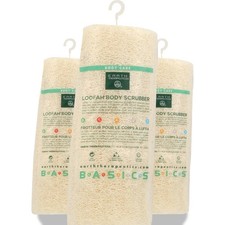 Earth Therapeutics Loofah Body Scrubber Natural Vegetable Sponge 3 Pack
