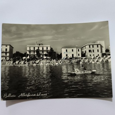  BEAUTIFUL HOTELS SEEN FROM THE SEA VINTAGE POSTCARD SHIPPED 1959 WITH STAMP