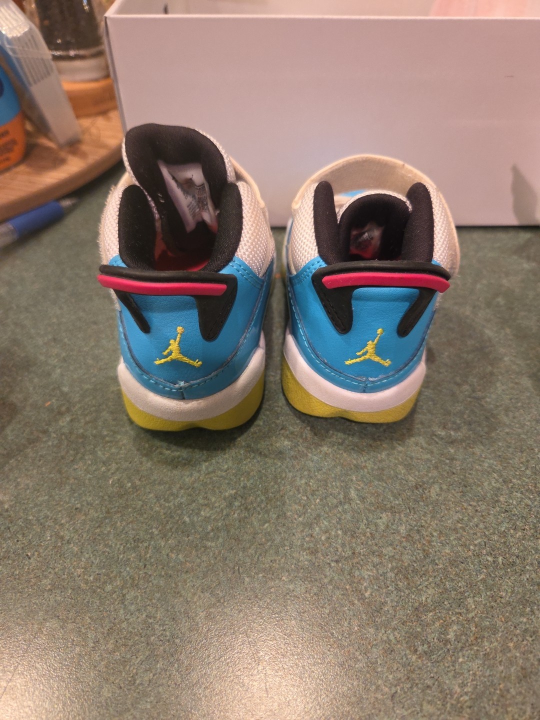 Nike Jordan 6 Rings White/Light Blue Fury-Cyber TD Toddler Size 5C thumbnail 15