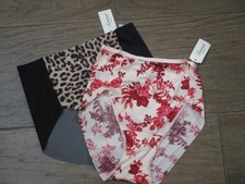 2-PACK SOMA VANISHING EDGE/360 MODERN BRIEF PANTIES FLORAL/LEOPARD SIZE SMALL