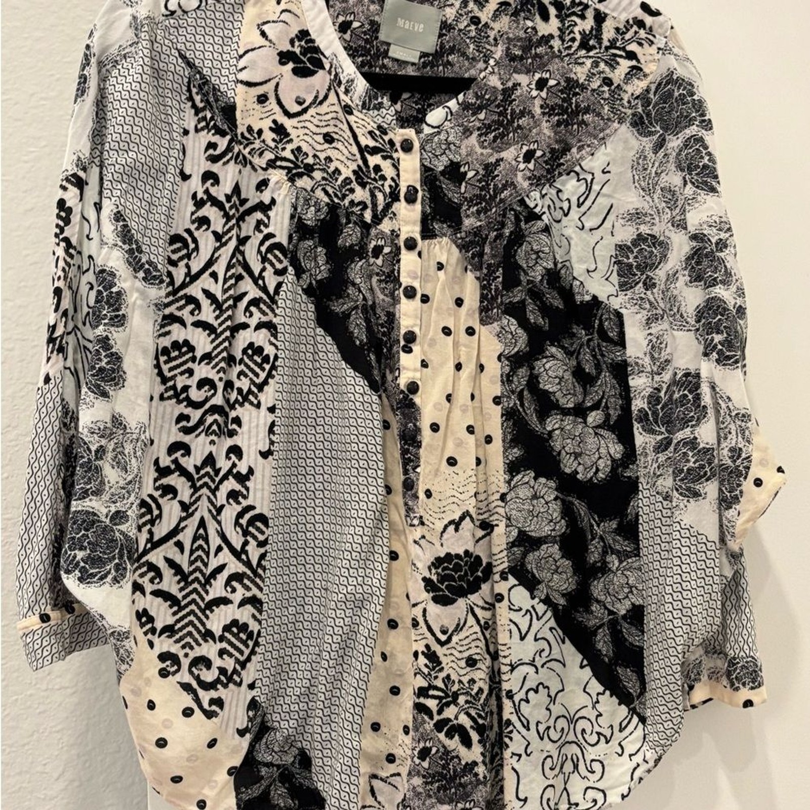 Anthropologie Maeve cottage core patchwork quilte… - image 1