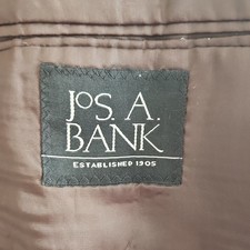 Jos. A. Bank Brown Wool Blazer 46R Two-Button Double-Vented Notch Lapel