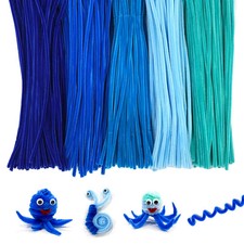 Pipe Cleaners 500pcs Blue Chenille Stems DIY Craft Supplies