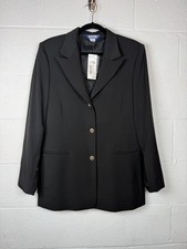 Austin Reed Black Blazer Womens 10 NWT Tailored Career Office Jacket Classic