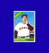 1966 Topps Herman Franks #537 - RARE Hi # - San Franciso Giants - Mint