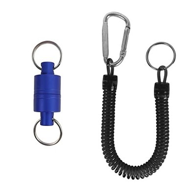 best fly fishing net retractor Magnetic Net Release Ultra-Strong Keychain Fly Fishing Net Retractor with  Blue