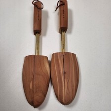 Vintage Pair GH Bass  Co Wooden Cedar Shoe Tree Shapers, Stretchers Size XL