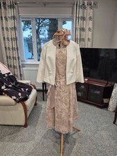 Formal Dress Cardigan and Fascinator Occasion Ensemble Bundle