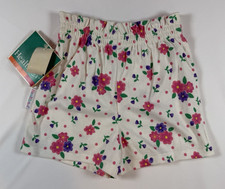 Vintage Healthtex Baby 18 Month Floral Shorts Brand New USA Made Flowers White