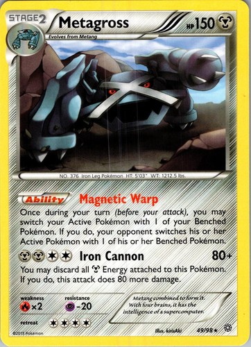 Metagross 49/98 Rare Ancient Origins Pokemon LIGHTLY PLAYED