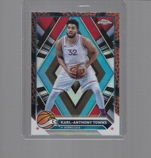 2023-2024 TOPPS CHROME BASKETBALL ORANGE REFRACTOR KARL-ANTHONY TOWNS #105