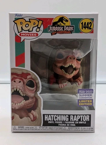 Funko Pop Jurassic Park 30th Hatching Raptor #1442 2023 Summer Convention NIB